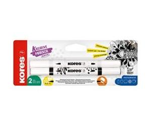 Marqueur acrylique Duo, 2 pointes, set de 6, assorti