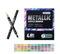 Marqueur acrylique liquide à double extrémité pour la fabrication de cartes, le journal intime, le dessin sur papier, pierre, bois, verre, peinture acrylique