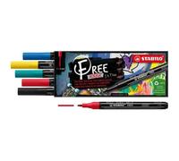 Marqueur acrylique - STABILO - FREE T100 - Set de 5 - Couleur Royal - Pointe Ronde