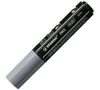 STABILO Lot de 3 Marqueurs pointe large FREE acrylic T800C gris foncé