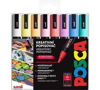 Marqueur acrylique Uni Posca PC-5M, 1,8-2,5 mm, set de 8 couleurs pastel