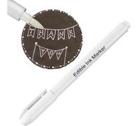 Marqueur Alimentaire Blanc, Colorant Alimentaire Stylo, Feutre Alimentaire Blanc Patisserie, Pour Décorations Pour Gâteaux Et Desserts, 4 Pièces