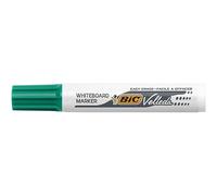 Marqueur bic velleda 1791 effaçable pointe biseautée tracé 2/5mm corps plastique encre cétone vert
