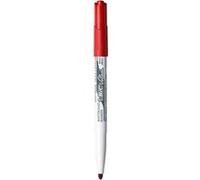 BIC Marqueur pour tableau blanc Velleda 1741 – Pointe conique 1,4 mm – Effaçable à sec Rouge