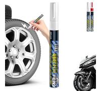 Marqueur Blanc Indelebile, Stylo Pneu Blanc Rouge, Pneu Peinture Stylo Imperméable, DIY Marqueur Décoratif pour Jantes Auto, Fournitures modification auto de retouche Pour, Camions, SUV, carrossiers