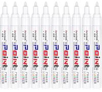 Marqueur Blanc Permanent, 10 Stylo Blanc, Marqueur Blanc Indelebile, Feutre Blanc Pour Verre Dessiner Sur La Pierre, Métal, Bois, Toile, Plastique, Tasse, Verre, Pneu[Z2615]