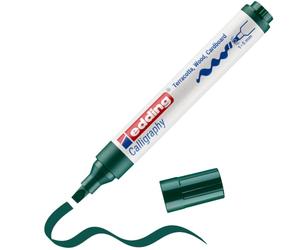 Marqueur calligraphie edding 1455 - Vert boutelle - 1 stylo - Pointe calligraphique flexible 1-5 mm - Feutre pour papier, bois, toile - pour débutants, lettrage, bullet journals, cartes de vœux