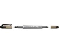 MARQUEUR CD permanent NOIR Double face 0,5 mm/0,8 mm 25 pièces TOMA