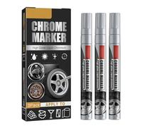 Marqueur Chrome Liquide à Haute Brillance, Stylo Dissolvant D'éraflure de Réparation de Voiture de 3PCs, Imperméable, Portatif (2)