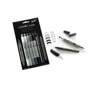 COPIC - Set marqueurs Ciao 5+1 Gris froid - 5 marqueurs + 1 Multiliner gratuit