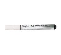 Rayher Marqueur pour textiles blanc, pointe ronde 2–4 mm, opaque, permanent, lavable 30°C