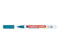 edding Marqueur craie liquide 4085 – Bleu métallisé, pointe ronde fine, pour tableau, verre, déco