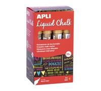 Marqueur Craie Liquide Pointe Ronde 5,5 Mm Or 12 U.