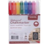 Marqueur Craie Résistant À L'eau, Pointe 3 Mm - Lot De 8 Feutres Multicouleurs Pour Message En Intérieur Et Extérieur ¿ Tableaux Noir, Ardoise, Panneaux, Fenêtres