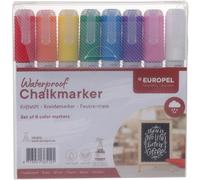 Marqueur Craie, Résistant À L'eau, Pointe De 6 Mm,¿ Lot De 8 Feutres Multicouleurs Pour Message En Intérieur Et Extérieur - Tableaux Noirs, Ardoise, Panneaux, Fenêtres