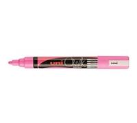 UNIBALL Marqueur craie Chalkmarker, pointe ogive moyenne, pour les tableaux noirs et les panneaux lumineux, couleur rose fluo
