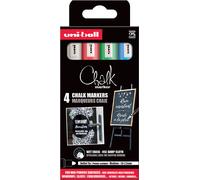 marqueur craie uni-ball Chalk marker PWE5M/4PFASS15 étui de 4 pièces couleurs assorties