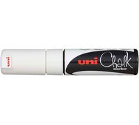 marqueur craie uni-ball Chalk PWE-8K blanc pointe biseautée résistant à l'eau
