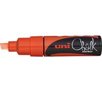 marqueur craie uni-ball Chalk PWE 8K rouge fluo pointe biseautée