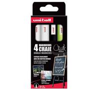 Marqueur Craie - UNI-BALL - PWE3MS/4 PF - Pointe Ogive - Opaque - Effaçable