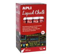 Marqueur Craies Blanc Chalk Pointe Ronde 12 Pièces - Apli Agipa