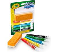 Marqueur Crayola Dry Wipeoffs avec essuie-glace, 5 pièces