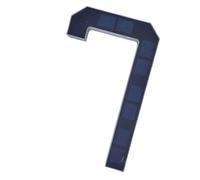 Marqueur d'adresse solaire en ABS élégant avec chiffres LED de 22,9 cm pour un look extérieur alimenté par l'énergie solaire