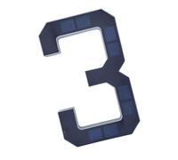 Marqueur d'adresse solaire en ABS élégant avec chiffres LED de 22,9 cm pour un look extérieur alimenté par l'énergie solaire