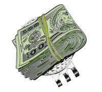 Marqueur de balle de golf - Design dollar magnétique, marqueur métallique unique, accessoire durable | Pratique pour les gants de chapeau de golf et la piste.