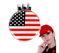 Marqueur de balle de golf magnétique en de zinc de 25 mm avec motif drapeau américain, marqueur de balle de golf attrayant, pochoir bien construit pour golfeur, père, mari