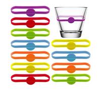 Marqueur de boisson - Marqueur de tasse en silicone pour l'identification du verre | Breloques réutilisables pour verre à vin, étiquettes pour flûte à champagne, verres à cocktail, accessoires de