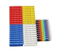 Marqueur De Câble Chiffres 0-9 Câble réseau Fil Type C Clip Étiquette Étiquette Cordon Marquage(2.5 sqmm,100Pieces Blue)