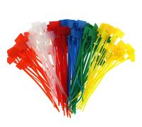 Marqueur de câble en Nylon, 250 pièces, 7 couleurs, cordon autobloquant, écriture sur fil Ethernet, étiquettes de marquage d'alimentation en Nylon