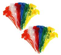 Marqueur de câble en Nylon, YO-500 pièces, 7 couleurs, cordon autobloquant, écriture sur fil Ethernet, étiquettes de marquage d'alimentation en Nylon