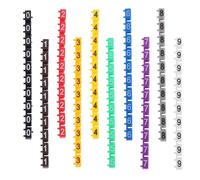 Marqueur de câble Lot de 150 étiquettes numérotées multicolores for fils électriques, plusieurs tailles, autocollantes(0.48x0.30x0.30cm)