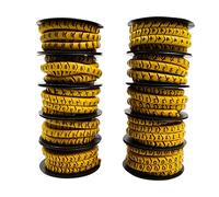 Marqueur De Câble, SRJQXH 10 Rouleaux 0~9 Numéro De Repère De Câble, Serre-Câbles De 4 mm², Environ 160 Capuchons Par Rouleau, Diamètre De Fil De 6 mm, Matériau PVC, Ferme Et ne Tombe Pas Pacilement