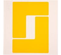 Marqueur de Coin en L Toughstripe, 76.20mm x 203.20mm x 203.20mm, Jaune, Lot de 20