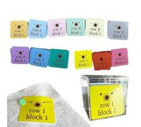 Marqueur de couette - Marqueurs à coudre en carton de papier avec trous sténopés et découpés avec précision, 12 marqueurs de couleur, boîte de rangement en acrylique organiz