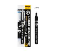 Marqueur De Galvanoplastie Miroir Chromé Pour La Coloration À La Main,Pinceau Graffiti,Argent,Or,Jaune,Rouge,0.7mm,1.0mm,2.0mm,3.0mm - Type 1pc Silver 3mm