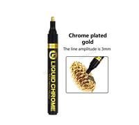 Marqueur De Galvanoplastie Miroir Chromé Pour La Coloration À La Main,Pinceau Graffiti,Argent,Or,Jaune,Rouge,0.7mm,1.0mm,2.0mm,3.0mm - Type 1pc Gold 3mm