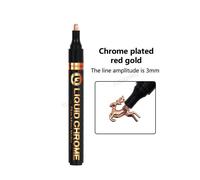 Marqueur De Galvanoplastie Miroir Chromé Pour La Coloration À La Main,Pinceau Graffiti,Argent,Or,Jaune,Rouge,0.7mm,1.0mm,2.0mm,3.0mm - Type 1pc Red Gold 3.0mm