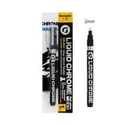Marqueur De Galvanoplastie Miroir Chromé Pour La Coloration À La Main,Pinceau Graffiti,Argent,Or,Jaune,Rouge,0.7mm,1.0mm,2.0mm,3.0mm - Type 1pc Silver 2mm