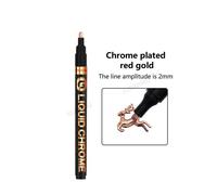 Marqueur De Galvanoplastie Miroir Chromé Pour La Coloration À La Main,Pinceau Graffiti,Argent,Or,Jaune,Rouge,0.7mm,1.0mm,2.0mm,3.0mm - Type 1pc Red Gold 2.0mm