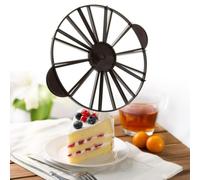 Marqueur de gâteau à portion égale 10 12 tranches pour la cuisson - Construction robuste en ABS - Guide de découpe de gâteau rond de 26,8 cm