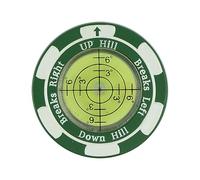 Marqueur de golf - Marqueur à bulles | Aide à l'identification de balle des joueurs dorés | Pince à chapeau d'aide à la lecture horizontale | Pince à chapeau élégante pour débutants professionnels