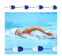 Marqueur de ligne de bouée de sécurité pour piscine haute visibilité - Corde de séparation de voie pour piscines et parcs aquatiques durable avec crochets pour la sécurité publique de la piscine