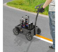 Marqueur de lignes, largeur de ligne réglable 10-13 cm, hauteur réglable, machine à bandes de parking, double ligne/lignes simples, marquage du sol, chariot de marquage pour entrepôt, parking