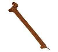 Marqueur de livre - Marque-page tricoté en forme de teckel marron, accessoire de lecture fait à la main, breloque littéraire mignonne | Marqueur de livre en crochet pour chien, cadeau attentionné pour