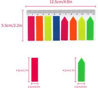 Marqueur de page créatif en forme de flèche Onglets d'index colorés Étiquettes autocollantes fluorescentes 20 feuilles/plateau pour la maison, l'école et le bureau Fournitures de lecture