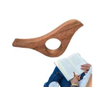 Marqueur de page de pouce - Motif oiseau en bois, support de bague, accessoire de page de livre lisse, compagnon de lecture, marque-page durable fabriqué à la main, outil littéraire élégant | Protecte